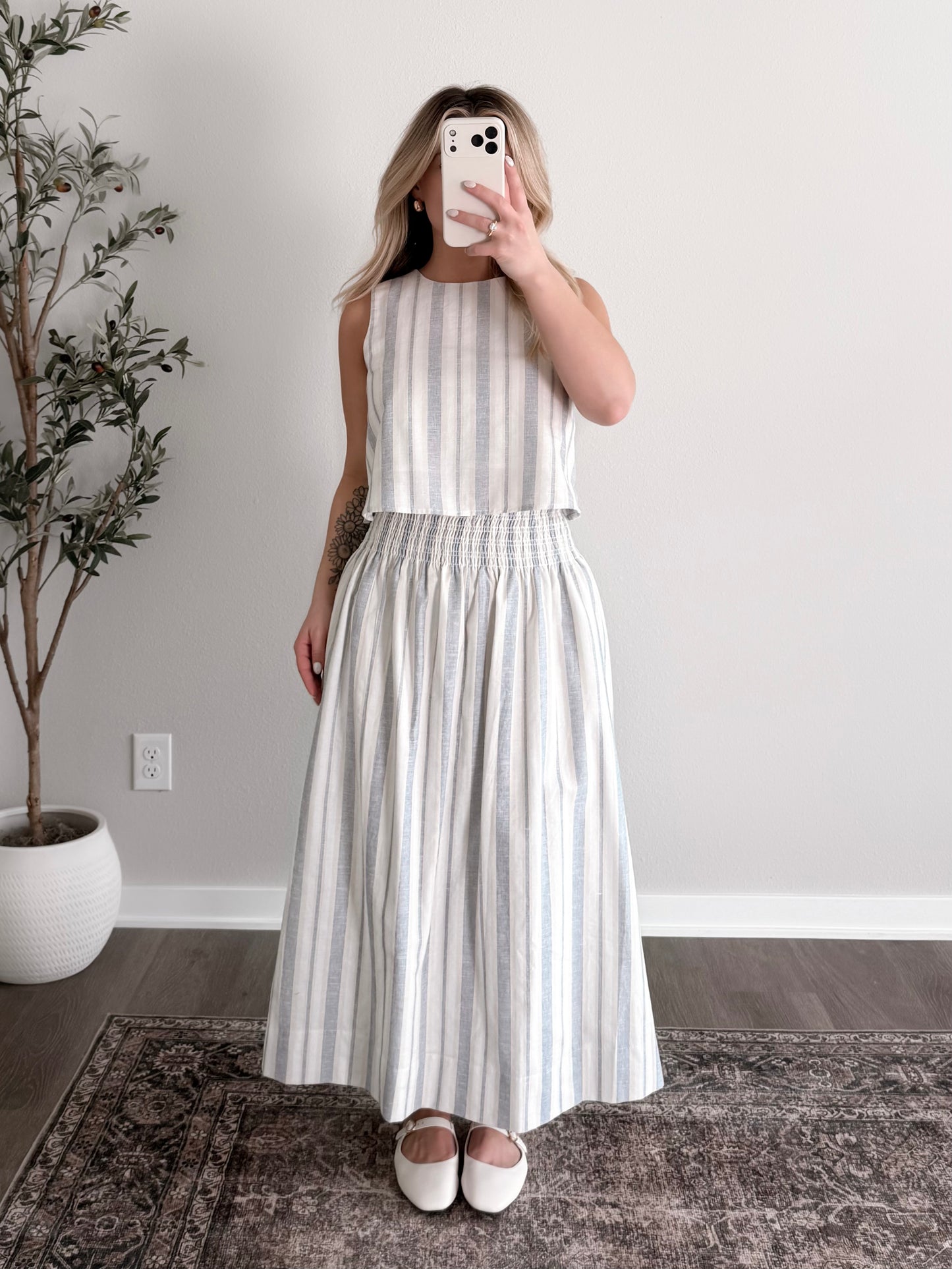 Seaside Stripe Skirt Set