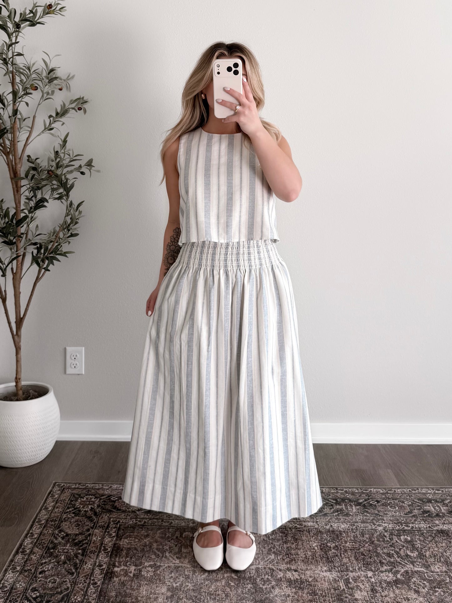 Seaside Stripe Skirt Set
