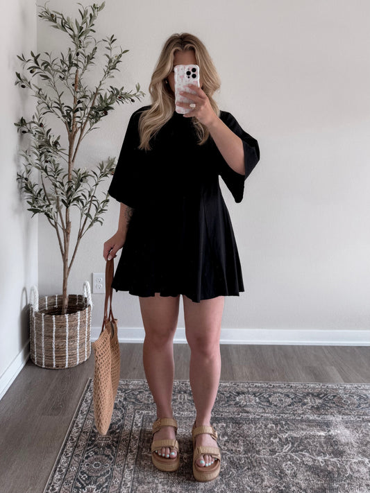 Casual Summer Romper / Black