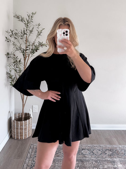 Casual Summer Romper / Black