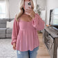 Graceful Mauve Babydoll Top Final Sale