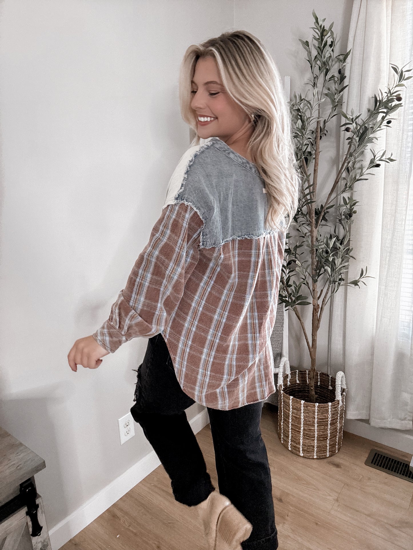 Fall Festives Henley Flannel