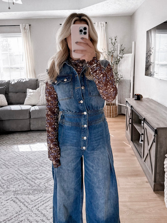 McCallum Denim Jumpsuit Final Sale