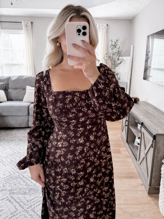 Autumn Bouquet Midi Dress