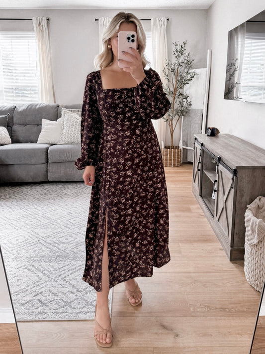 Autumn Bouquet Midi Dress