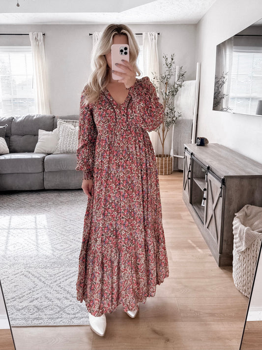 Fall In Love Floral Maxi Dress Final Sale