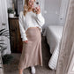 Sweet And Chic Satin Midi Skirt Final Sale