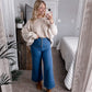 The Rebeccah High Rise Crop Wide Leg Denim Final Sale