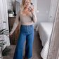 The Rebeccah High Rise Crop Wide Leg Denim Final Sale