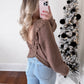 Crochet Lace Cross Back Sweater