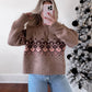 Cocoa Pink Fair Isle Sweater