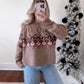 Cocoa Pink Fair Isle Sweater