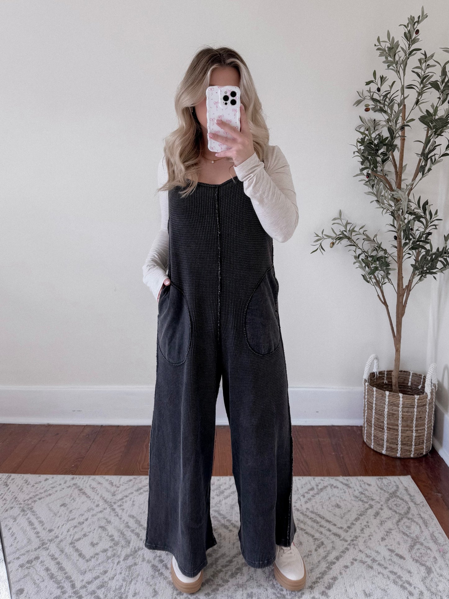 Everyday Waffle Knit Jumpsuit