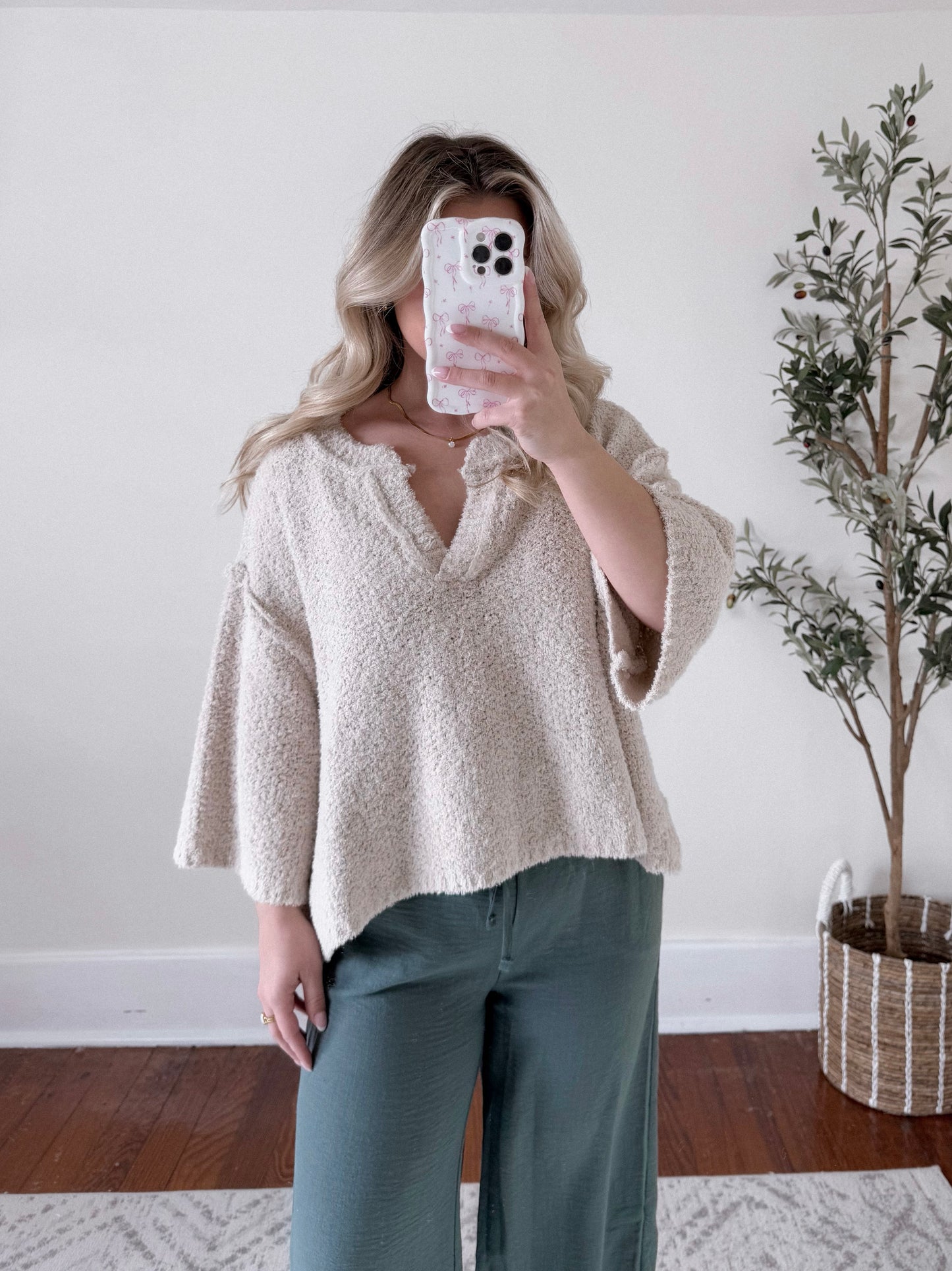 Into Neutral Knit Sweater