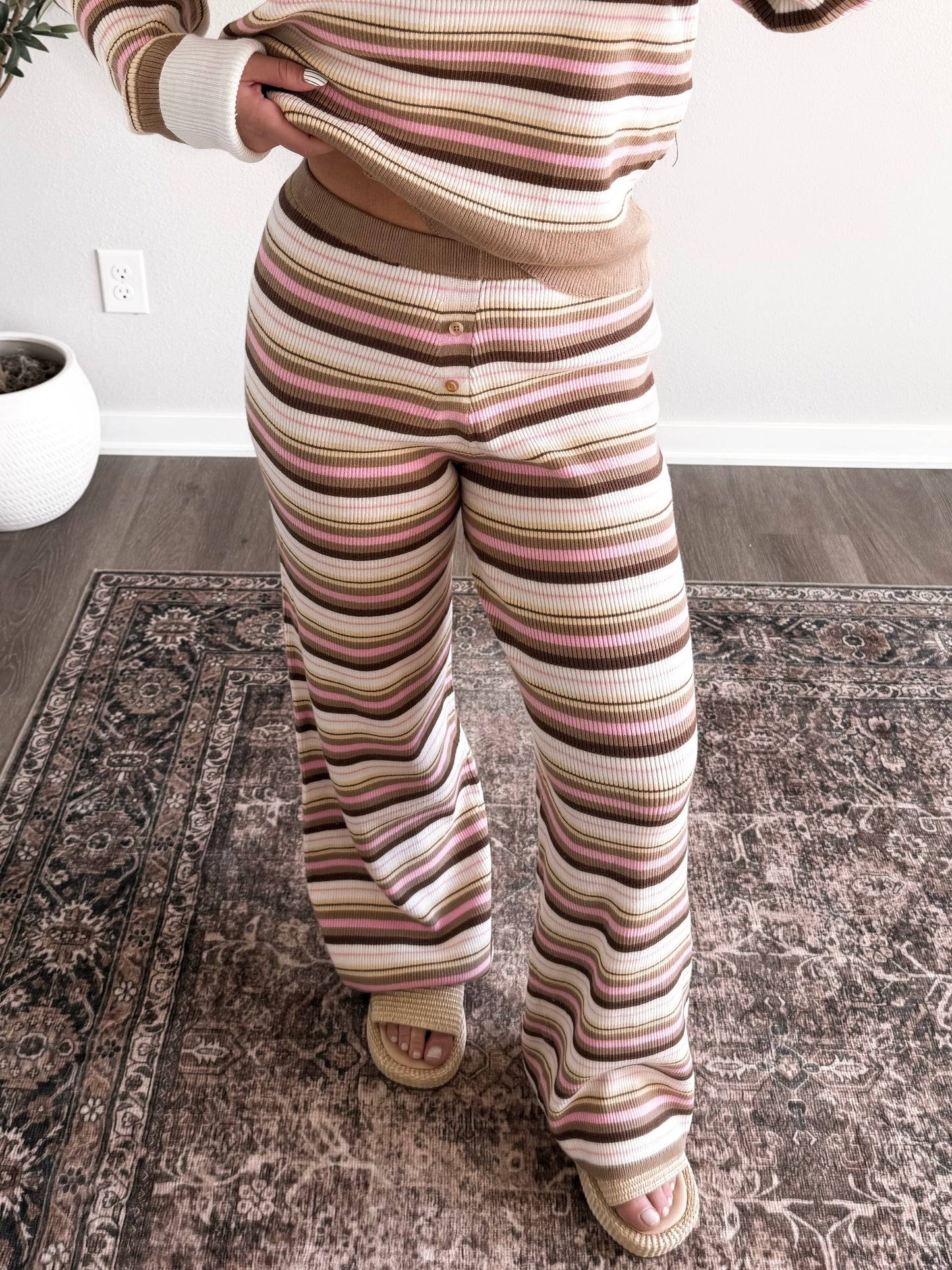Pink Sugar Cookie Striped Lounge Set