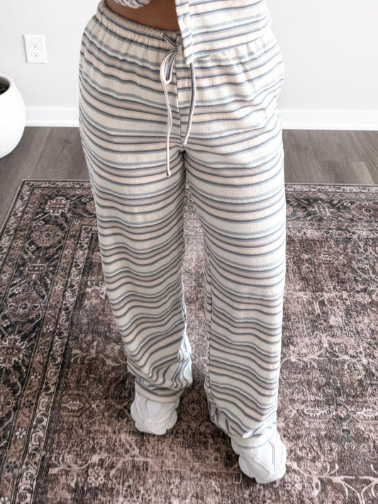 Vanilla Tide Striped Lounge Set