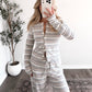 Vanilla Tide Striped Lounge Set