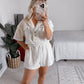 Lacee Crochet Button Down Romper Final Sale s