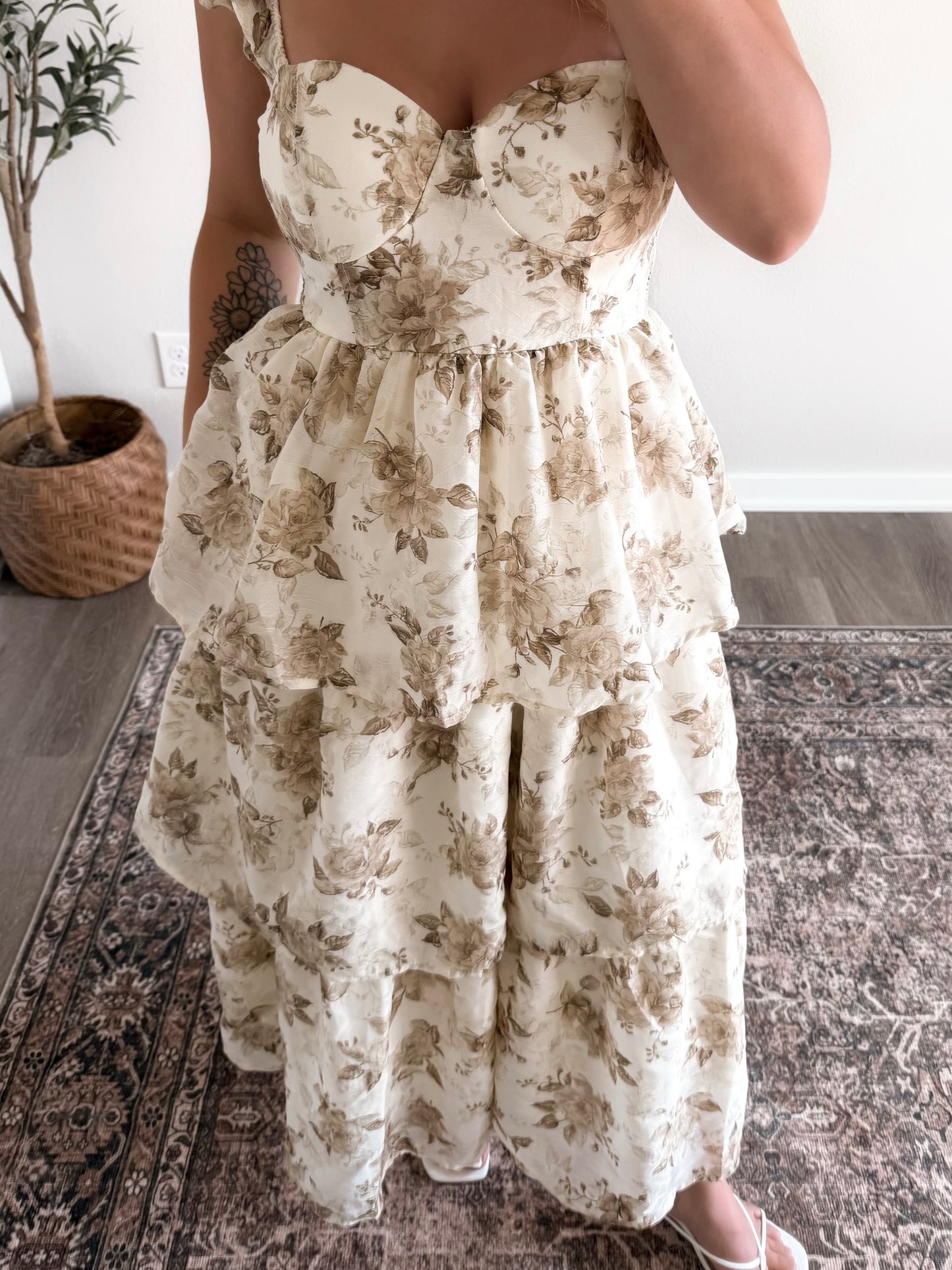 English Countryside Midi Dress / Cream