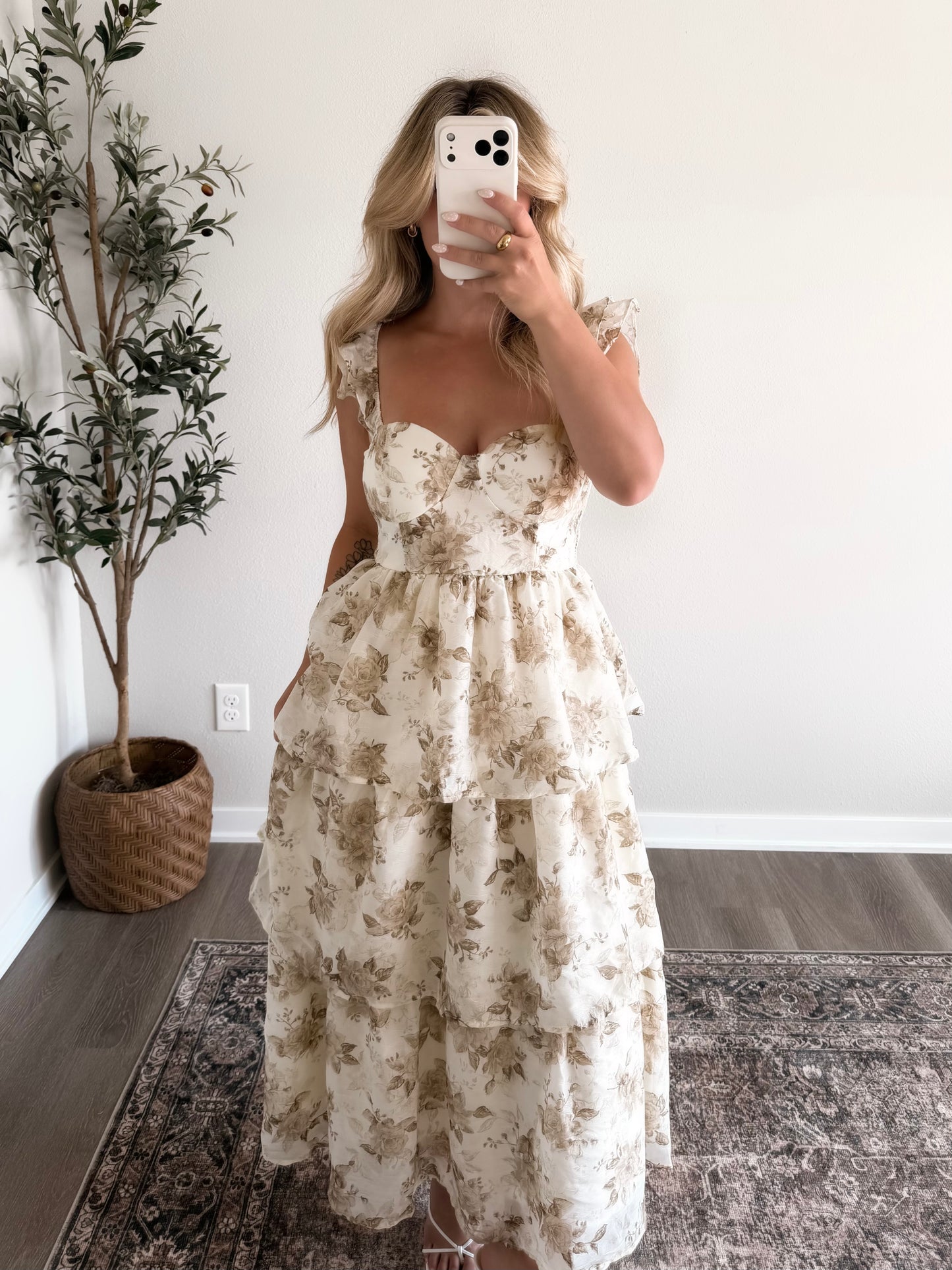 English Countryside Midi Dress / Cream