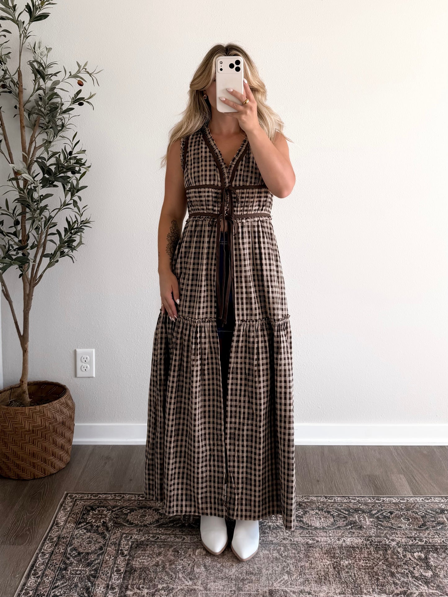 Montana Trail Gingham Maxi Top (PREORDER EST SHIP 7.27)