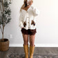 Cedar Satin Lace Shorts / Brown