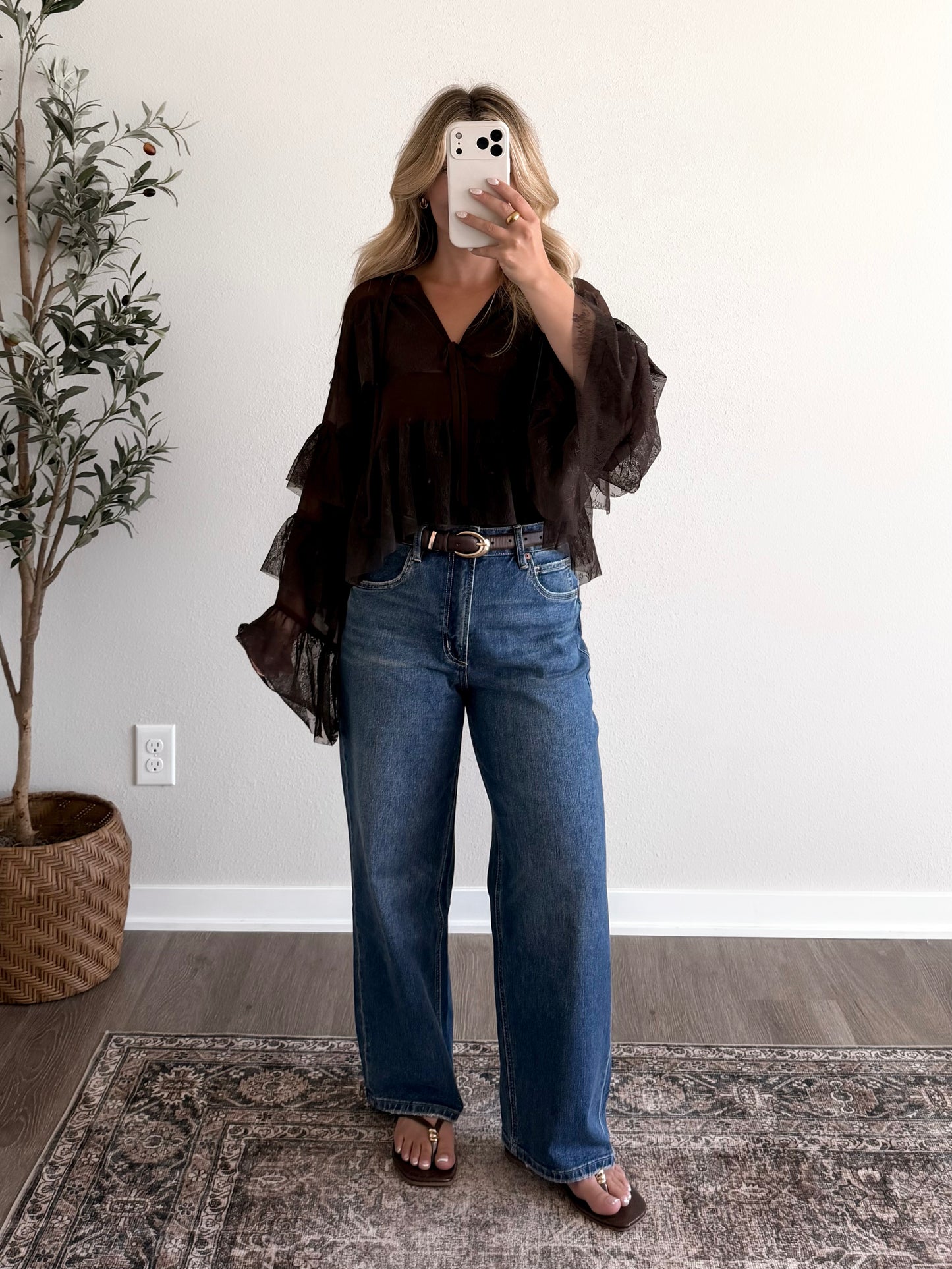 Long Way Home Lace Sheer Top (PREORDER EST SHIP 7.27)