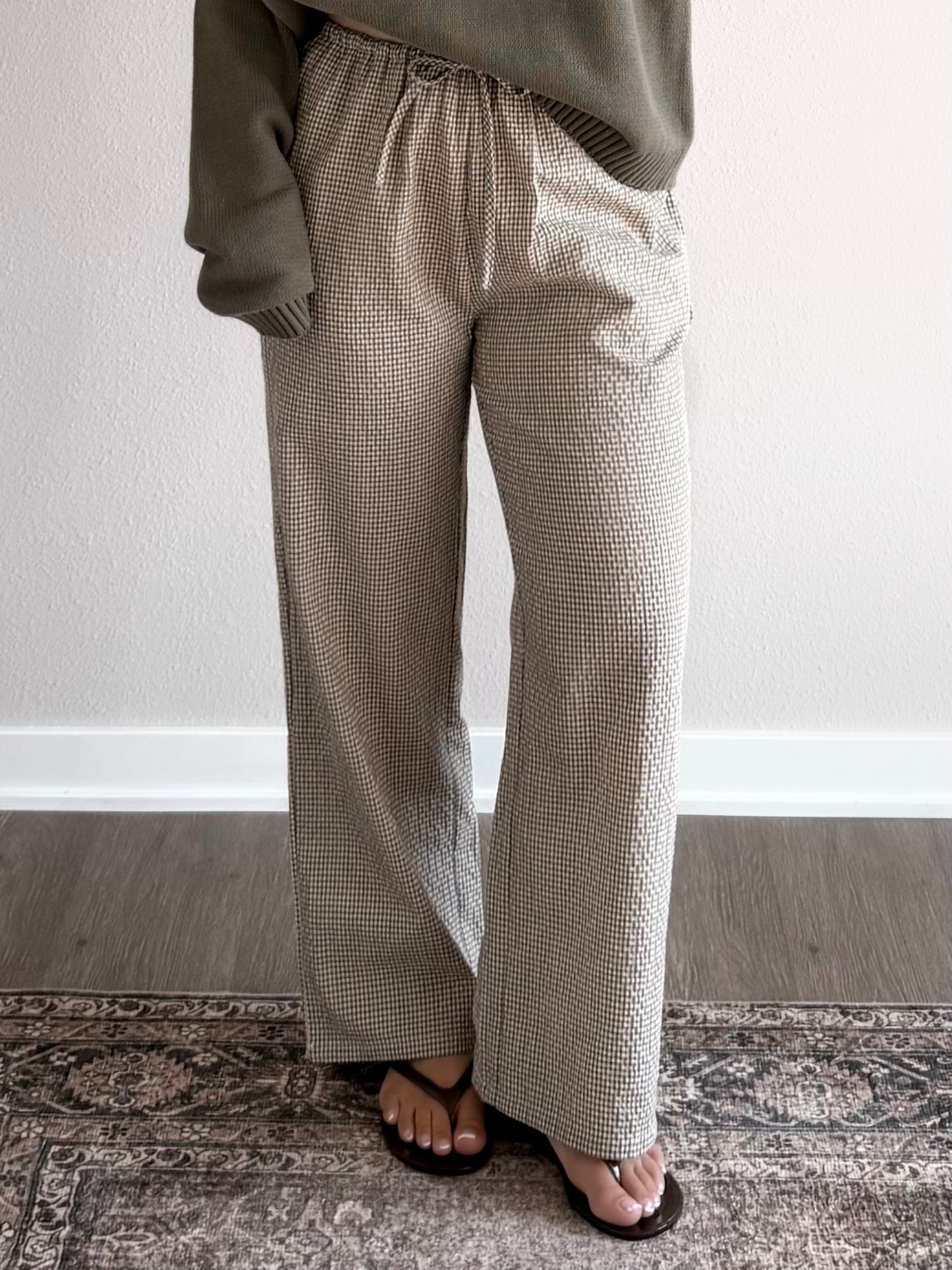 Clover Creek Gingham Pant / Olive