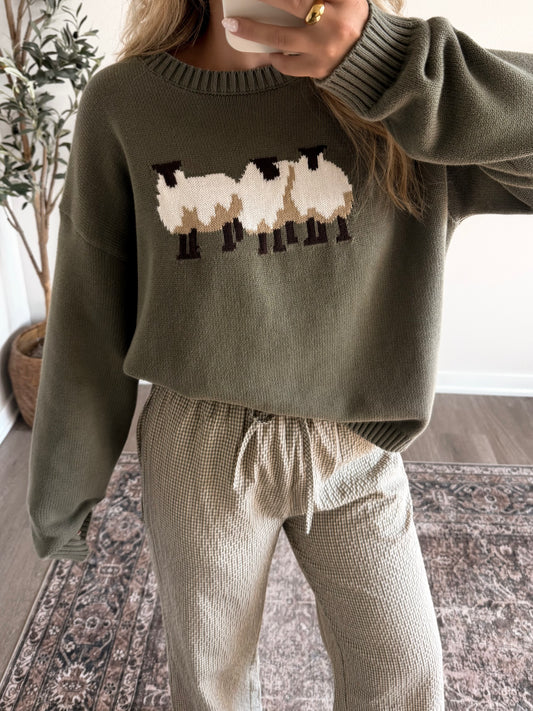 Counting Sheep Knit Sweater (End Of Oct Restock)