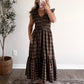 Open Acre Plaid Midi Dress