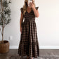 Open Acre Plaid Midi Dress