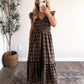Open Acre Plaid Midi Dress