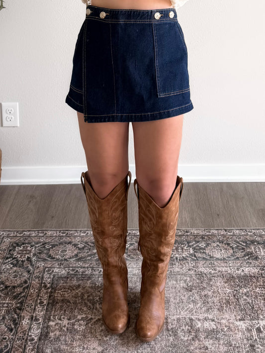 Cowgirl Classic Denim Skort