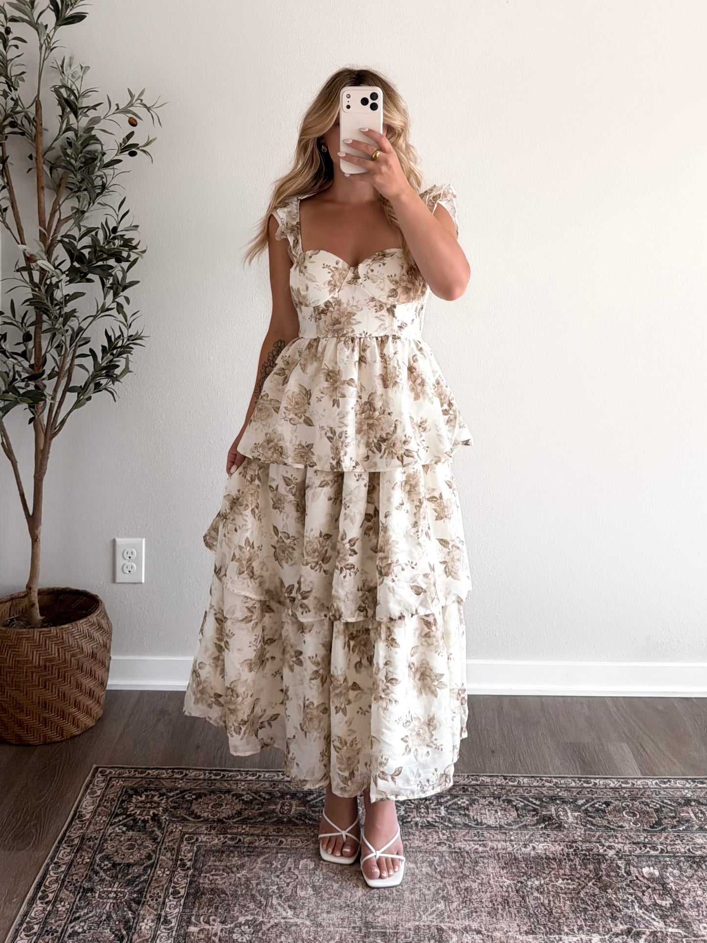 English Countryside Midi Dress / Cream