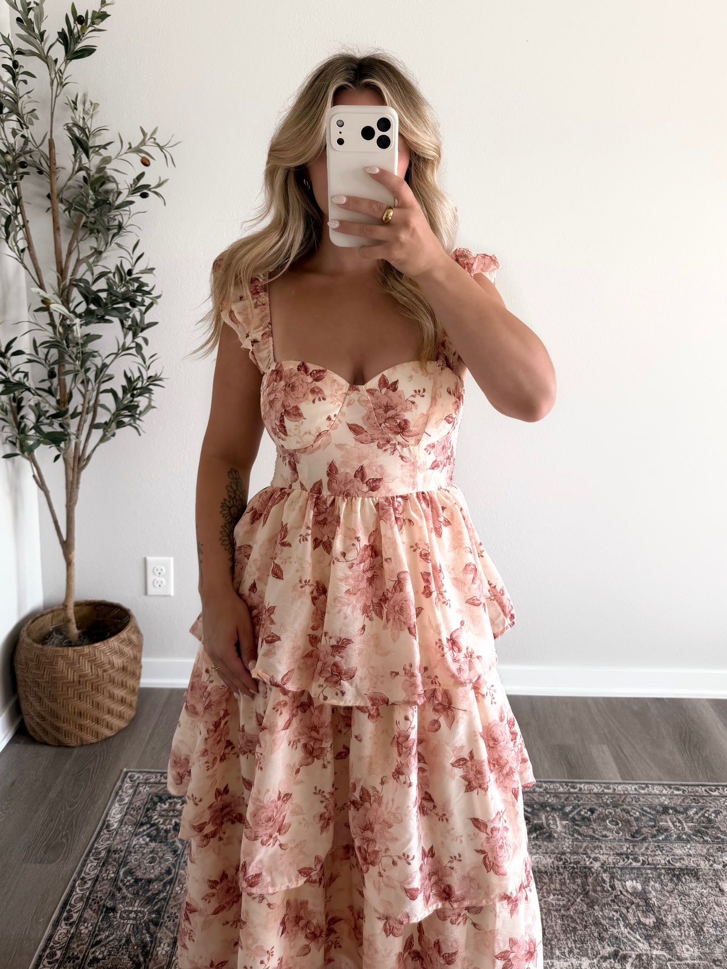 English Countryside Midi Dress / Rose
