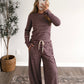 Dark Cherry Stripe Lounge Set