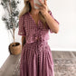 Berry Tart Gingham Skirt Set