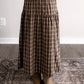 Toasted Pecan Plaid Maxi Skirt