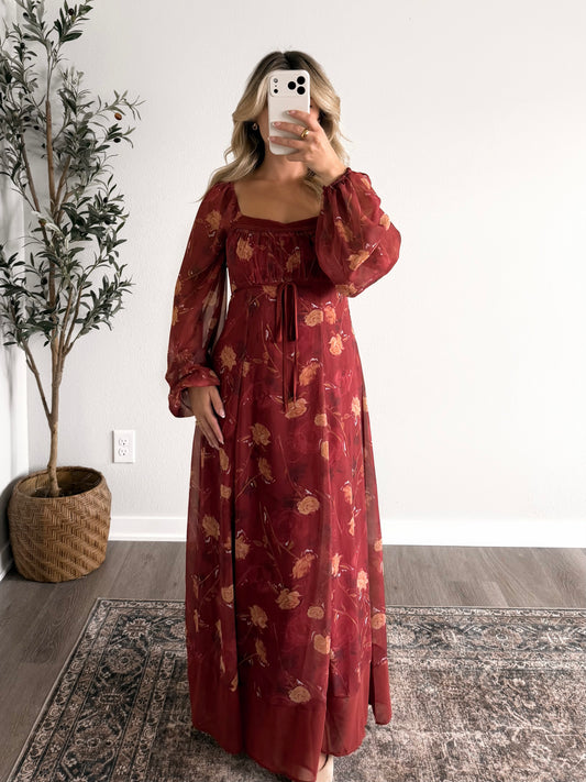 Apple Acres Floral Maxi Dress