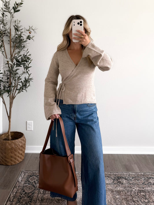 Wrapped Up Knit Sweater (Restocking Early October)