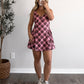 Campus Plaid Athleisure Dress / Brown-Pink
