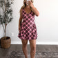 Campus Plaid Athleisure Dress / Brown-Pink