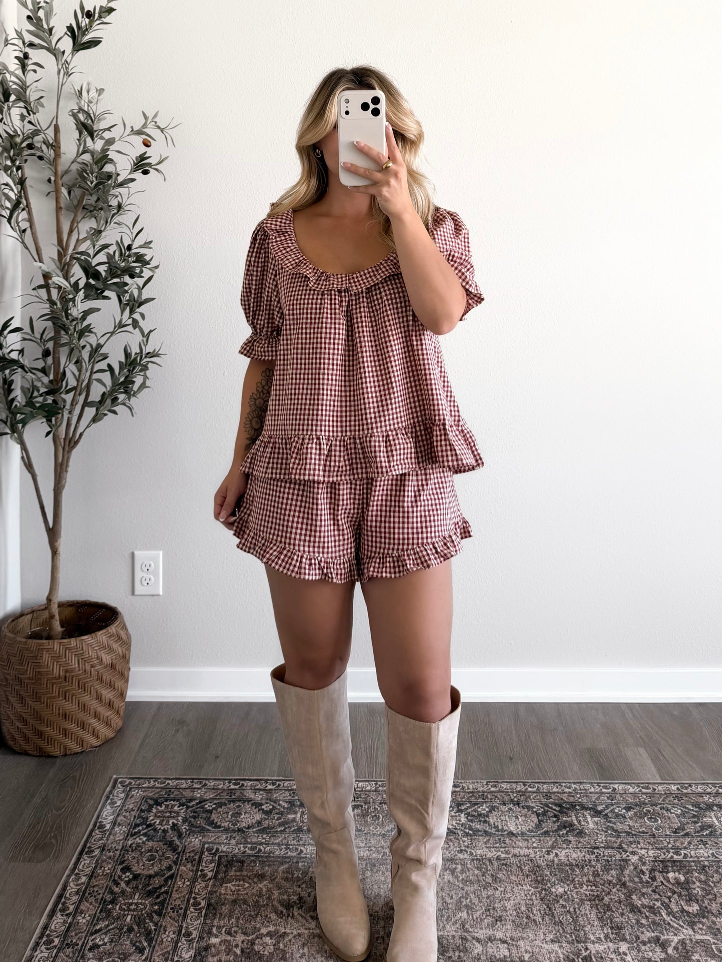 Jam Jar Gingham Short Set