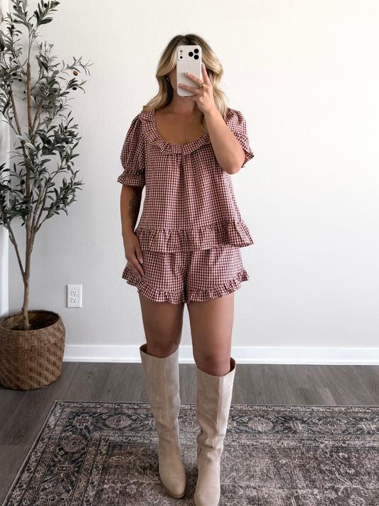 Jam Jar Gingham Short Set