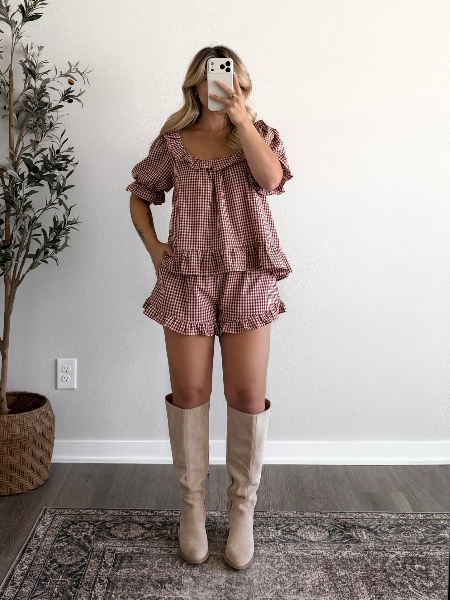 Jam Jar Gingham Short Set