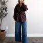 Plumwood Tie Front Button Top