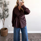 Plumwood Tie Front Button Top