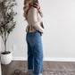 Charlie High Rise Cuffed Barrel Jean