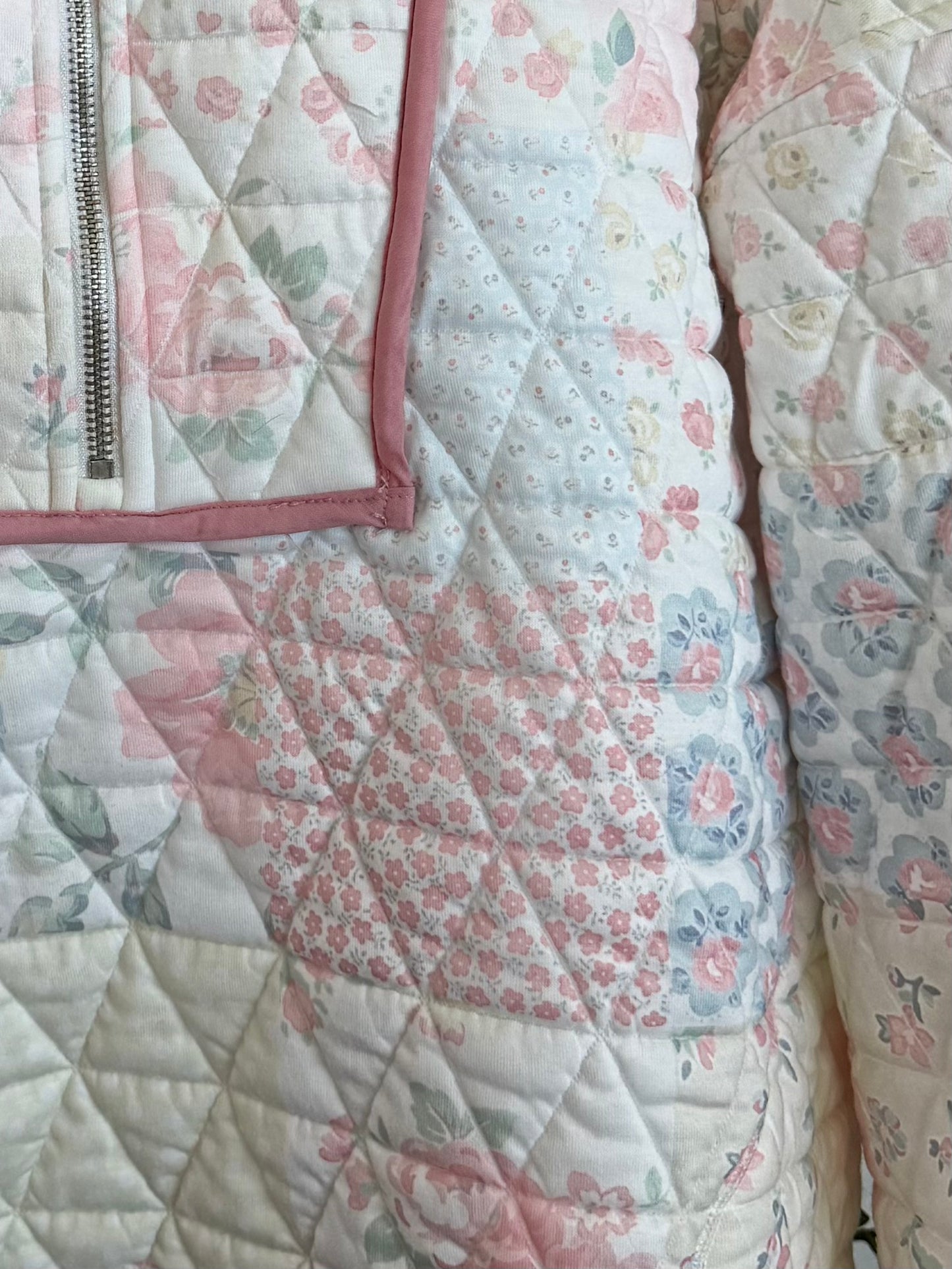 Spring Quilted Zip Pullover (New Print)