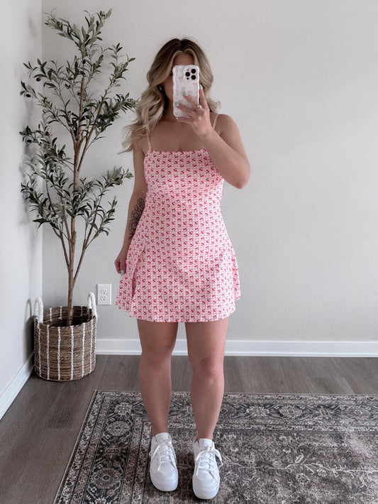 Cherry Gingham Athleisure Dress